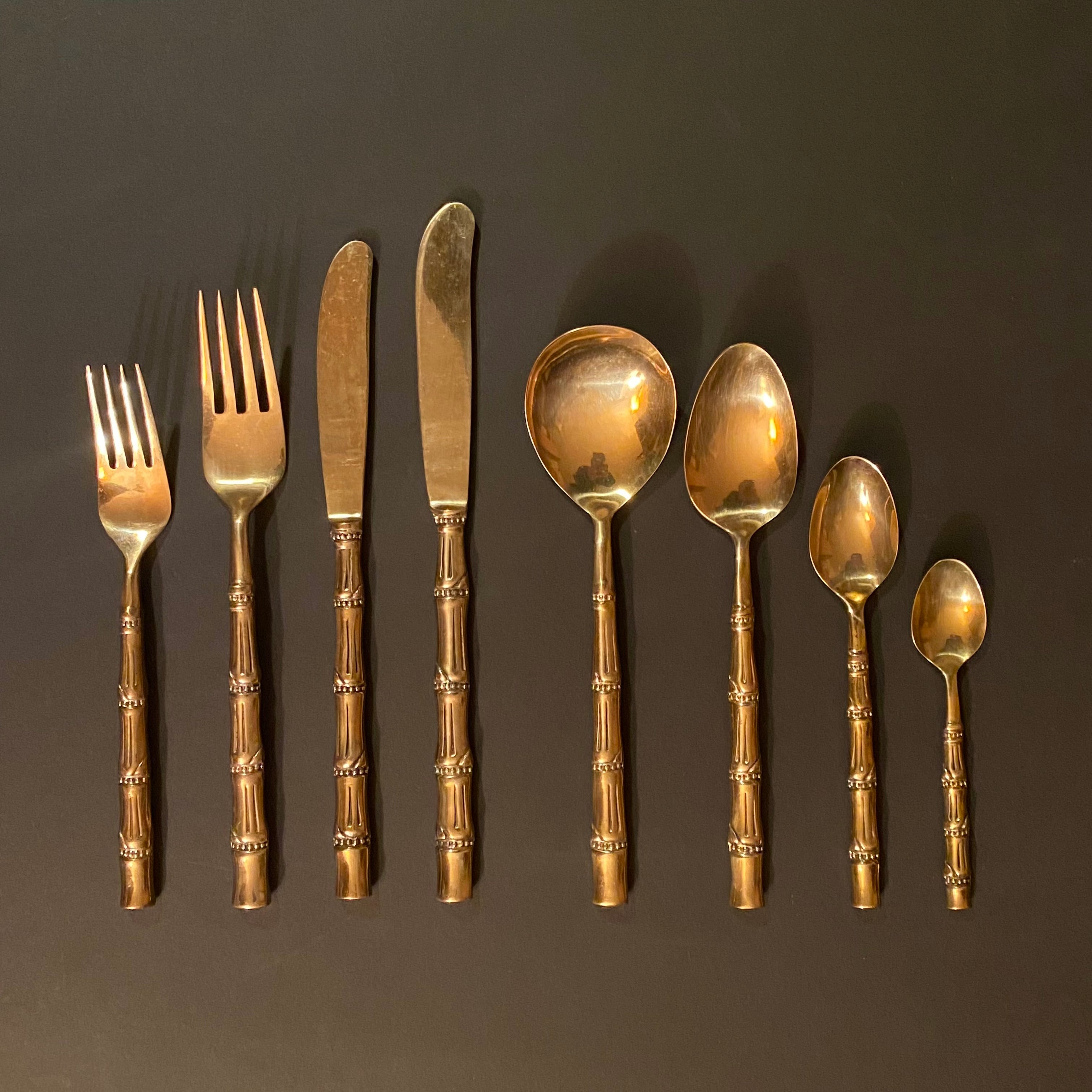 Brass Bamboo Cutlery Set – Willow Wolf Interiors